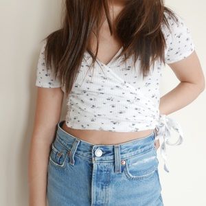 Brandy Melville cross tie top